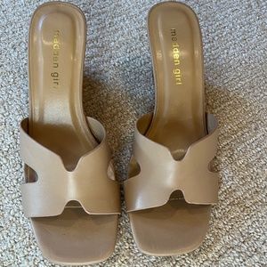 Madden Girl Wedge Sandals - Tan/Camel Color - Size 8